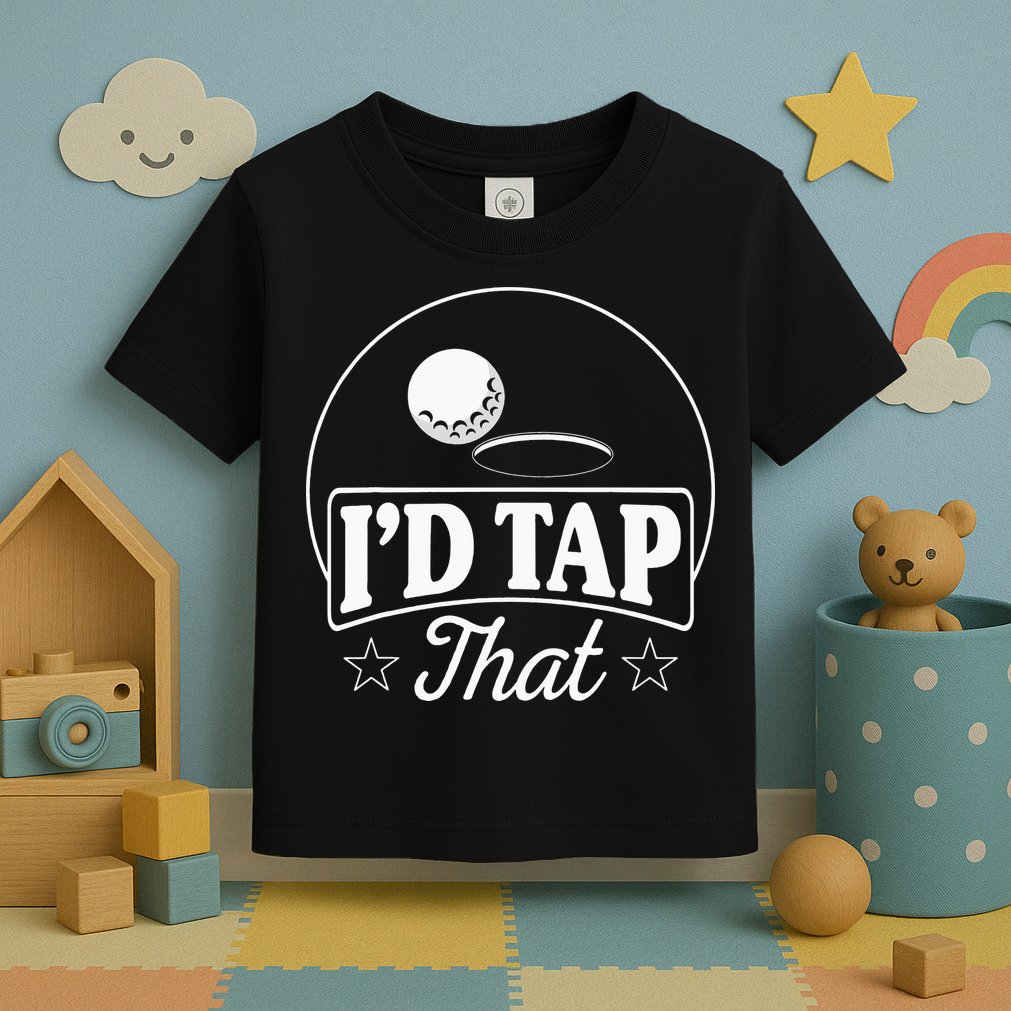 Golf Players I'd Tap That Golfer Ball Birdie Funny Golf Toddler T-Shirt