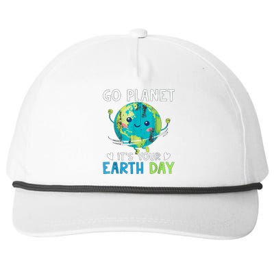 Go Planet It's Your Earth Day Snapback Five-Panel Rope Hat