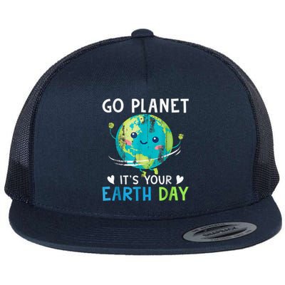 Go Planet It's Your Earth Day Flat Bill Trucker Hat