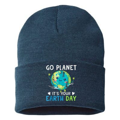 Go Planet It's Your Earth Day Sustainable Knit Beanie