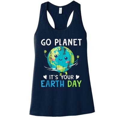 Go Planet It's Your Earth Day Women's Racerback Tank