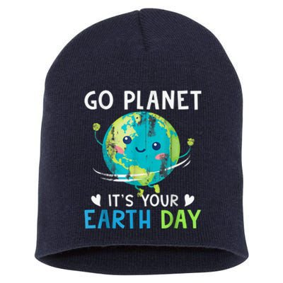 Go Planet It's Your Earth Day Short Acrylic Beanie