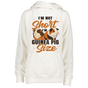 Guinea Pig I'm Not Short I'm Guinea Pig Size Womens Funnel Neck Pullover Hood