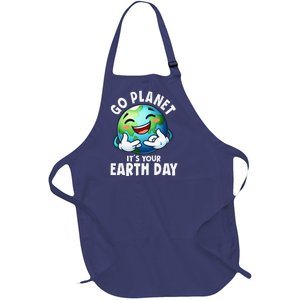 Go Planet ItS Your Earth Day Cute Earth Full-Length Apron With Pockets