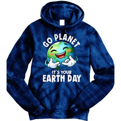 Go Planet ItS Your Earth Day Cute Earth Tie Dye Hoodie