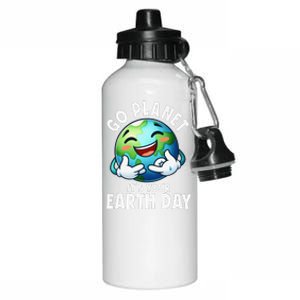 Go Planet ItS Your Earth Day Cute Earth Aluminum Water Bottle