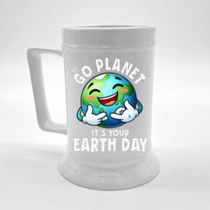 Go Planet ItS Your Earth Day Cute Earth Beer Stein