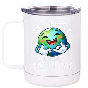 Go Planet ItS Your Earth Day Cute Earth 12 oz Stainless Steel Tumbler Cup