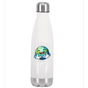 Go Planet ItS Your Earth Day Cute Earth Stainless Steel Insulated Water Bottle