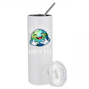 Go Planet ItS Your Earth Day Cute Earth Stainless Steel Tumbler