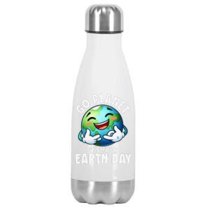 Go Planet ItS Your Earth Day Cute Earth Stainless Steel Insulated Water Bottle