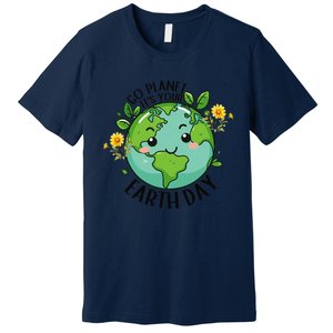 Go Planet Its Your Earth Day 2024 Teacher Cute Earth Premium T-Shirt