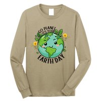 Go Planet Its Your Earth Day 2024 Teacher Cute Earth Long Sleeve Shirt