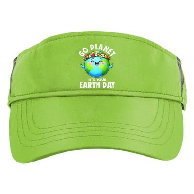 Go Planet ItS Your Earth Day Cute Earth Adult Drive Performance Visor