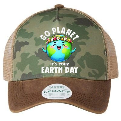 Go Planet ItS Your Earth Day Cute Earth Legacy Tie Dye Trucker Hat