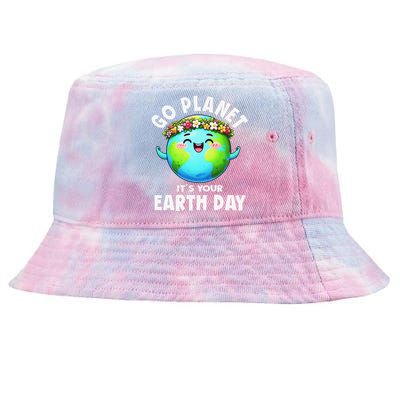 Go Planet ItS Your Earth Day Cute Earth Tie-Dyed Bucket Hat