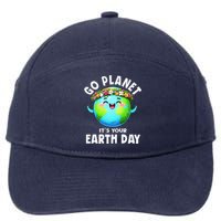 Go Planet ItS Your Earth Day Cute Earth 7-Panel Snapback Hat