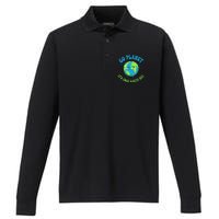 Go Planet It's Your Earth Day Environment Funny Performance Long Sleeve Polo