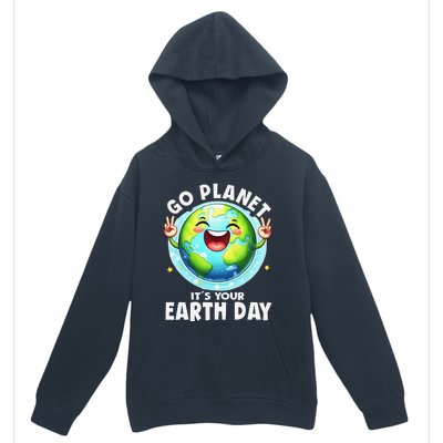 Go Planet ItS Your Earth Day Cute Earth Urban Pullover Hoodie