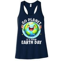 Go Planet ItS Your Earth Day Cute Earth Women's Racerback Tank