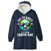 Go Planet ItS Your Earth Day Cute Earth Hooded Wearable Blanket