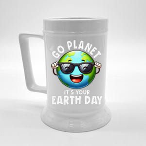 Go Planet ItS Your Earth Day Cute Earth Beer Stein