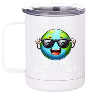 Go Planet ItS Your Earth Day Cute Earth 12 oz Stainless Steel Tumbler Cup