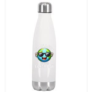 Go Planet ItS Your Earth Day Cute Earth Stainless Steel Insulated Water Bottle