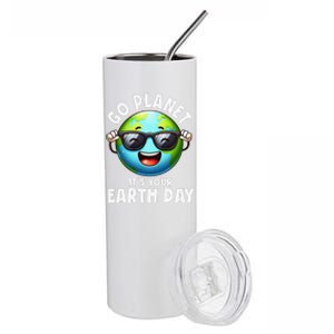 Go Planet ItS Your Earth Day Cute Earth Stainless Steel Tumbler