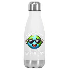 Go Planet ItS Your Earth Day Cute Earth Stainless Steel Insulated Water Bottle