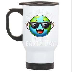 Go Planet ItS Your Earth Day Cute Earth Stainless Steel Travel Mug