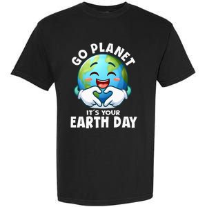 Go Planet ItS Your Earth Day Cute Earth Garment-Dyed Heavyweight T-Shirt