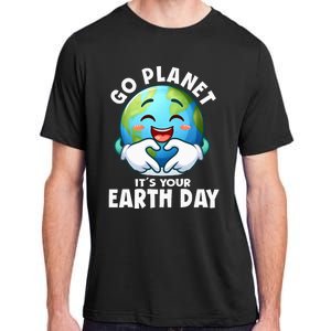 Go Planet ItS Your Earth Day Cute Earth Adult ChromaSoft Performance T-Shirt