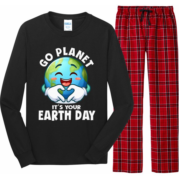 Go Planet ItS Your Earth Day Cute Earth Long Sleeve Pajama Set