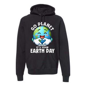 Go Planet ItS Your Earth Day Cute Earth Premium Hoodie