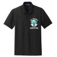 Go Planet ItS Your Earth Day Cute Earth Dry Zone Grid Polo