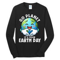 Go Planet ItS Your Earth Day Cute Earth Tall Long Sleeve T-Shirt