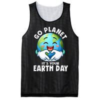 Go Planet ItS Your Earth Day Cute Earth Mesh Reversible Basketball Jersey Tank