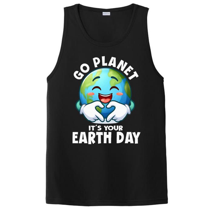 Go Planet ItS Your Earth Day Cute Earth PosiCharge Competitor Tank