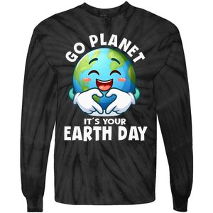 Go Planet ItS Your Earth Day Cute Earth Tie-Dye Long Sleeve Shirt