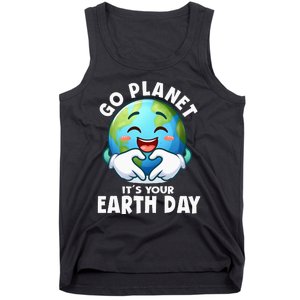 Go Planet ItS Your Earth Day Cute Earth Tank Top