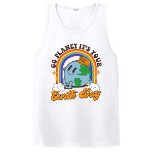 Go Planet Its Your Earth Day Teacher Groovy Environment PosiCharge Competitor Tank