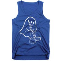 Ghost Playing Ice Hockey Pocket Halloween Costume Sports Tank Top