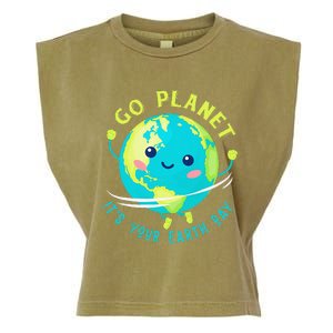 Go Planet Its Your Earth Day Garment-Dyed Women's Muscle Tee