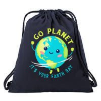 Go Planet Its Your Earth Day Drawstring Bag