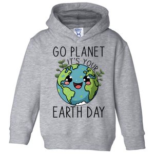 Go Planet Its Your Earth Day 2024 Teacher Cute Earth Toddler Hoodie