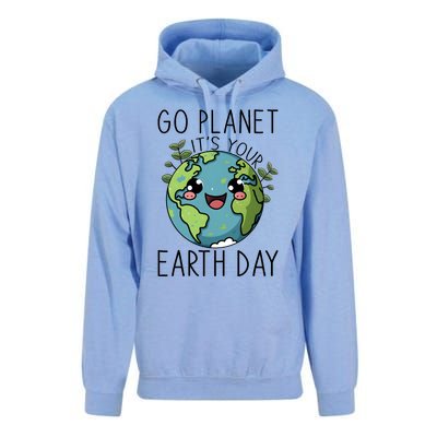 Go Planet Its Your Earth Day 2024 Teacher Cute Earth Unisex Surf Hoodie