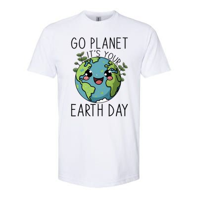 Go Planet Its Your Earth Day 2024 Teacher Cute Earth Softstyle CVC T-Shirt