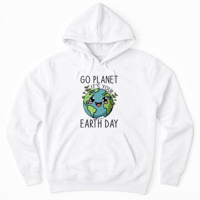 Go Planet Its Your Earth Day 2024 Teacher Cute Earth Hoodie