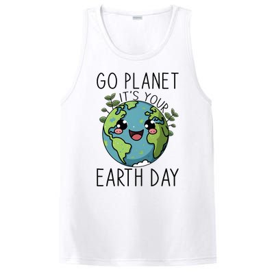 Go Planet Its Your Earth Day 2024 Teacher Cute Earth PosiCharge Competitor Tank